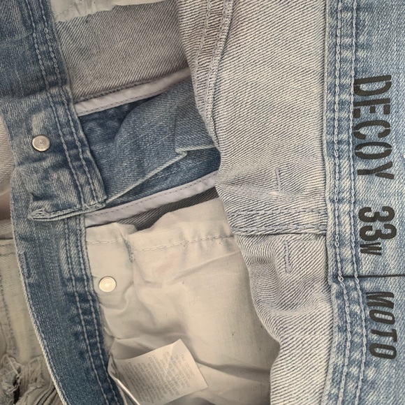 NINTH HALL Decoy Moto Light Aged Destructed JeansN - Picture 14 of 16